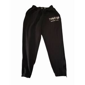 Trapstar Men’s Small Black Decoded It’s‎ A Secret Chenille Joggers Sweatpants
